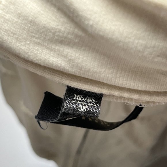 Katie Judith Cream 100% Cotton Netted Zip Up Hooded Jacket Womens Size 38 - Picture 3 of 4